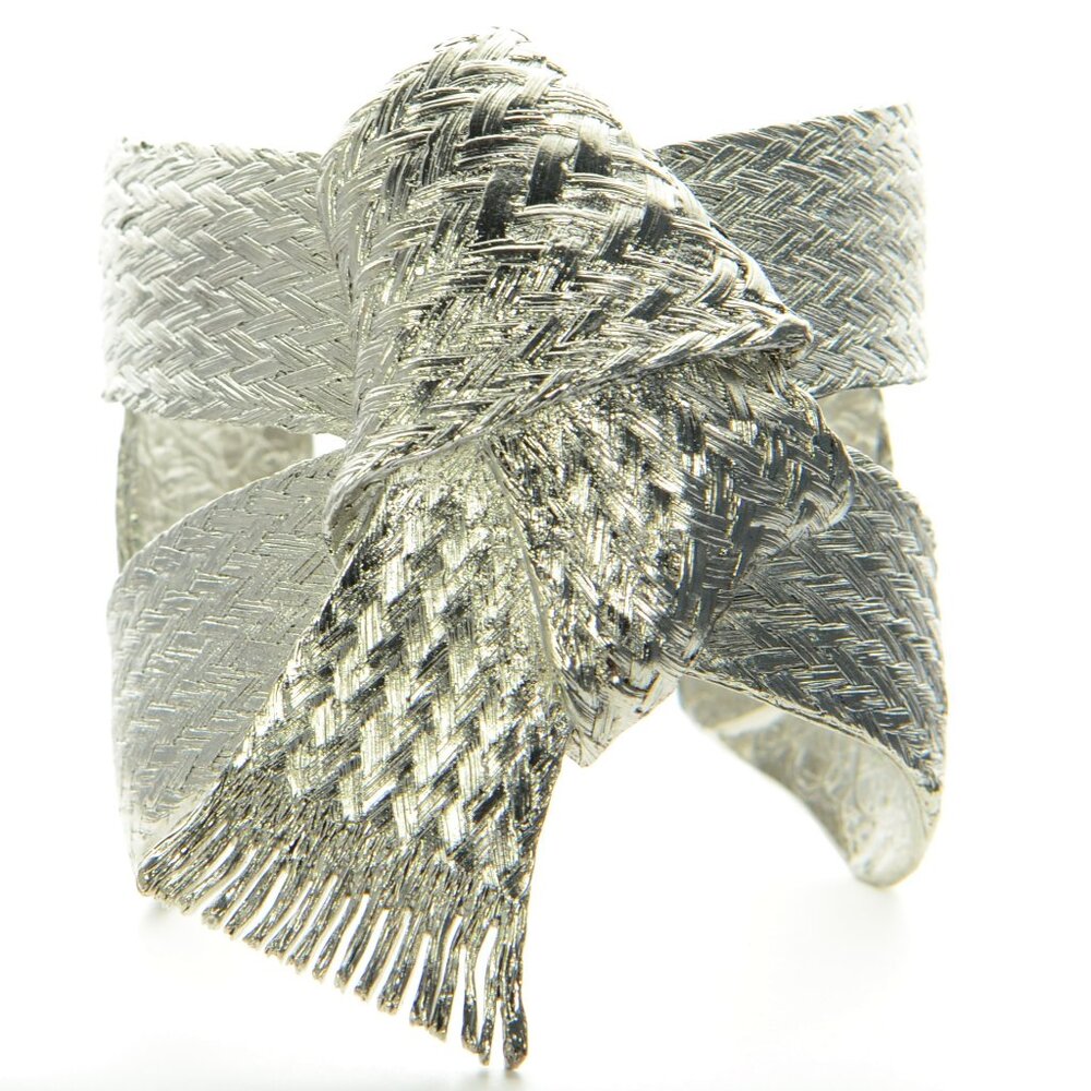 Oscar de la Renta Silver-tone Knot Cuff Bracelet